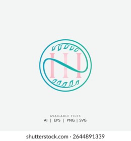 Logotipo Elegante de Letra III, Logotipo Inicial Triplo Abstrato, Numeral Romano Minimalista Três Logotipo