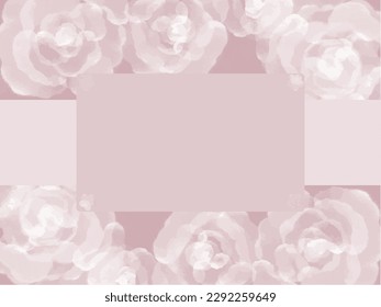 Elegant illustration background with pink roses laid out