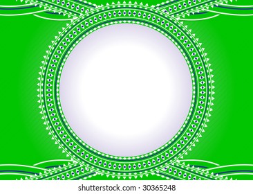 An elegant illustration design of circle frame for text or photos - blank so you can add your own images. Vector illustration.