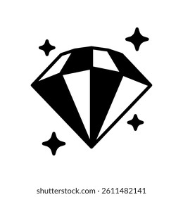 Elegant Illustration Diamond with Sparkling Effects Symbolizing Luxury, Value, and Sophistication