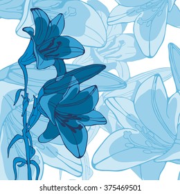 Elegant illustration of lilly flowers