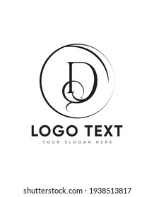 Eine elegante und imposante Briefvorlage des Typs D Logo, Vektorsymbol und Firmenidentität