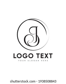 An elegant and imposing letter type J logo template, Vector logo for business and company identity