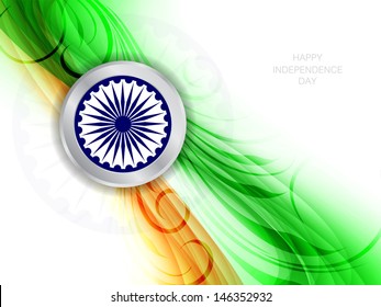 Elegant Indian flag theme background design for Indian independence day. vector illustration