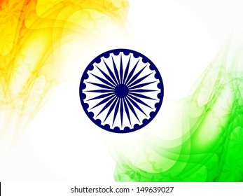Elegant Indian flag theme background design for Indian independence day and republic day. vector illustration
