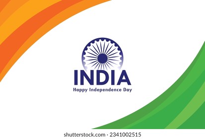 Elegant Indian happy independence day. Indian flag theme independence day