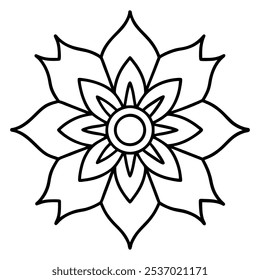 Elegante Mandala indiano Design de arte para decoração