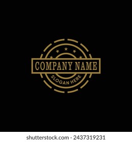 elegant Industrial Badge Vintage Retro Classic Steampunk label concept Logo design