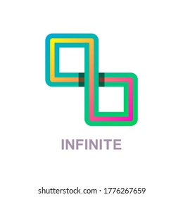 Elegant Infinite Square Icon Vector