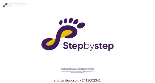 Elegant infinity foot logo design template