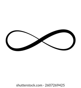 Elegant infinity sign representing eternity, continuity limitless and balance