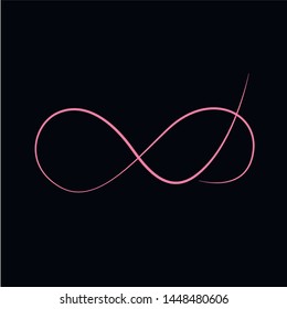 Elegant infinity sign, vector illustration