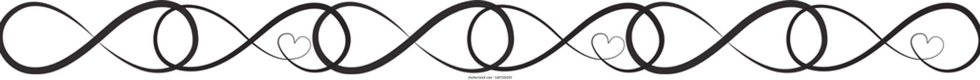 Signo de infinito elegante, ilustración vectorial