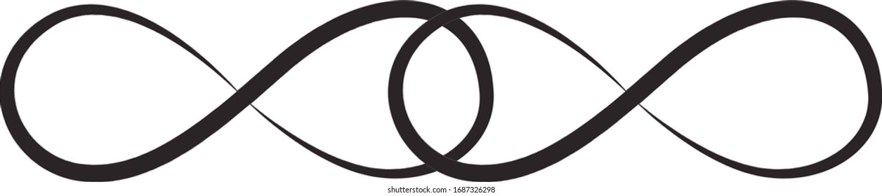 Elegant infinity sign, vector illustration