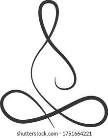 Elegant infinity sign, vector illustration