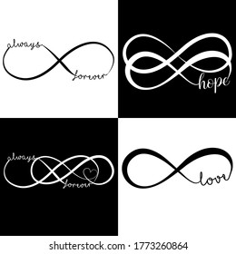 Elegant infinity sign, vector illustration