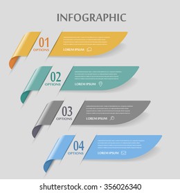 elegant infographic design with glossy banner elements