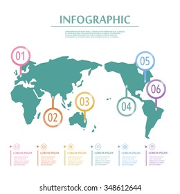 elegant infographic template design with thin line circle elements