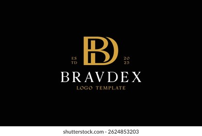 Elegant Initial BD Logo Template for Premium Brand Identity