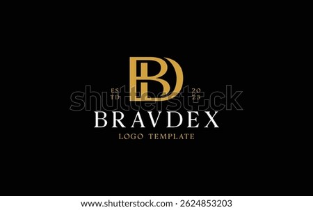 Elegant Initial BD Logo Template for Premium Brand Identity