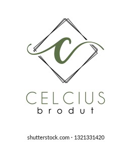 Elegant Initial Letter C  Simple Logo Typeface Sign Symbol Icon Vector