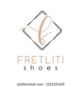 Elegant Initial Letter F Simple Logo Typeface Sign Symbol Icon Vector