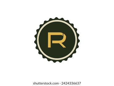 Elegant initial letter FR, RF logo vector, Creative Lettering Logo Vector Illustration.