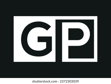 Elegant initial letter GP logo vector, Creative Lettering Logo Vector Illustration.