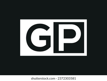 Elegant initial letter GP logo vector, Creative Lettering Logo Vector Illustration.