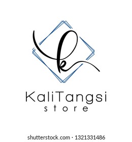 Elegant Initial Letter K  Simple Logo Typeface Sign Symbol Icon Vector