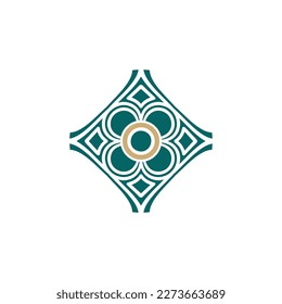 elegant initial letter O unique abstract pattern frame logo
