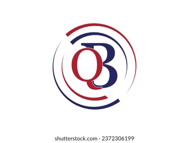 Elegant initial letter QB logo vector, Creative Lettering Logo Vector Illustration.
