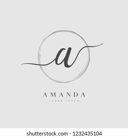 Elegant Initial Letter Type A Logo With Brushed Circle 