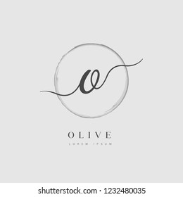 Elegant Initial Letter Type O Logo With Brushed Circle 
