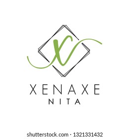 Elegant Initial Letter X Simple Logo Typeface Sign Symbol Icon Vector