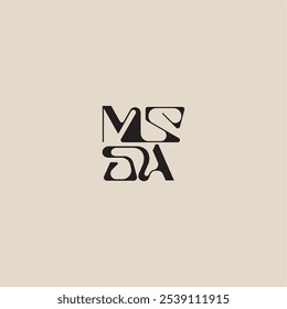 elegante logotipo inicial estilo audaz y concepto de lujo MA letra de monograma de tipografía curva