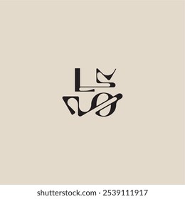 elegant initial logo bold style and luxury concept LO curved typography monogram letter