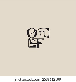 elegant initial logo bold style and luxury concept OF curved typography monogram letter