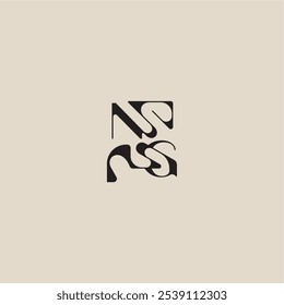 elegant initial logo bold style and luxury concept NG curved typography monogram letter
