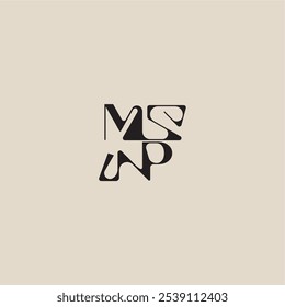 elegante logotipo inicial estilo audaz y concepto de lujo MP letra de monograma de tipografía curva