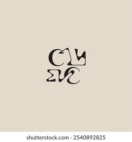 elegant initial logo bold style and luxury concept CC curved typography monogram letter