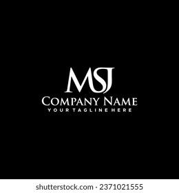 Erstmaliges Logo von MSJ Design, Vektorgrafik-Stock