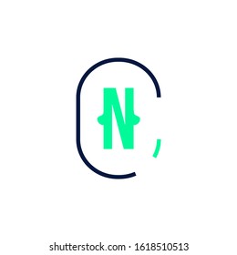 Elegant initial n badge logo for business or company vector eps 10