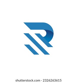 elegant initial R logo vector 