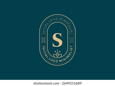 Elegant Initial S minimal logos in retro style