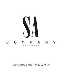 elegante inicial sa letra con Vector de logotipo, Letras creativas Logo Ilustración vectorial