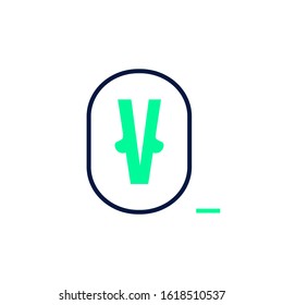 Elegant initial v badge logo for business or company vector eps 10