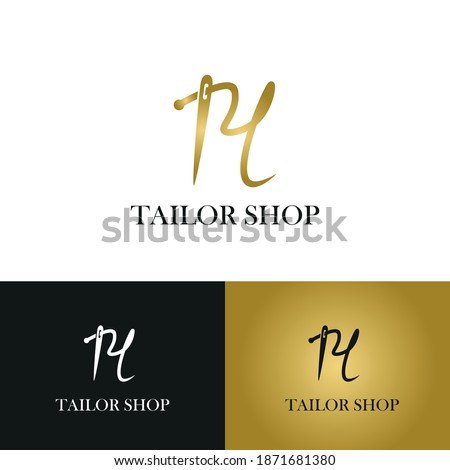 elegant Initial Y letter typography with needle for sewing, hand made, fashion business logo Stock photo © 