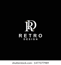 elegant initials, r and d logo design vector