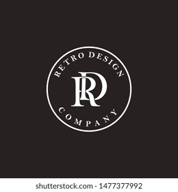 elegant initials, r and d logo design vector